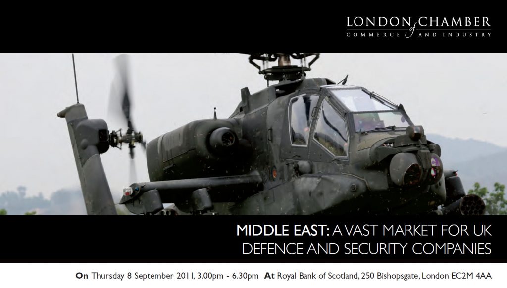 Advert for MIDDLE EAST: A VAST MARKET FOR UK DEFENCE AND SECURITY COMPANIES