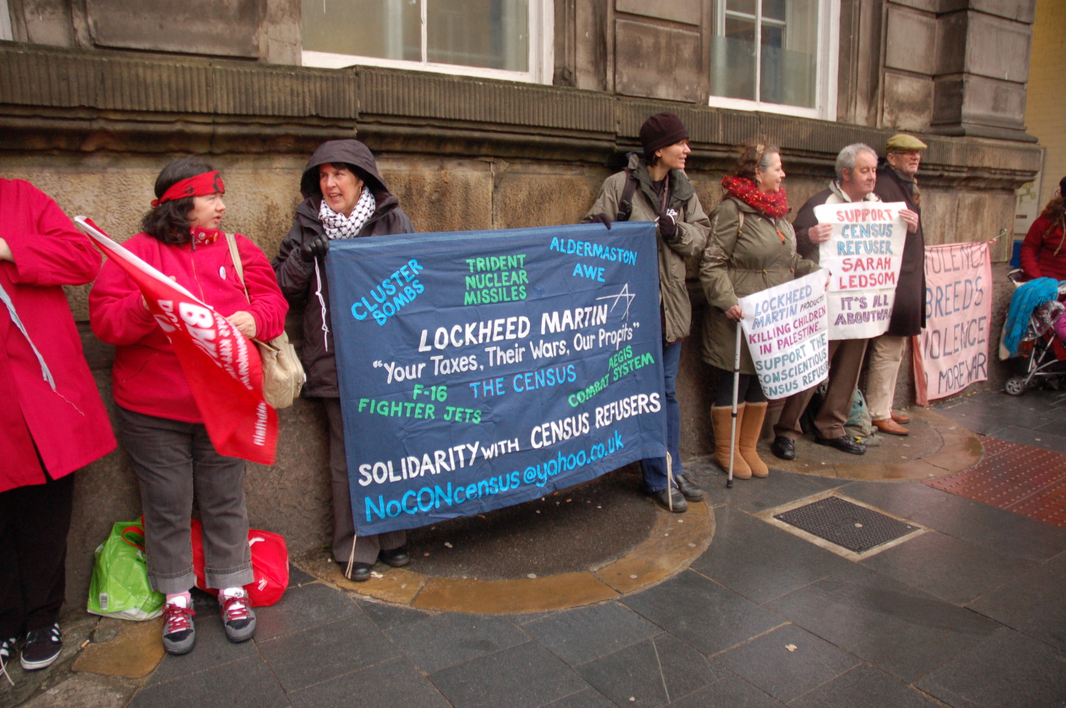  Protest in support of Sarah Ledsom, Dale Street Court Liverpool, 8 December 2011 