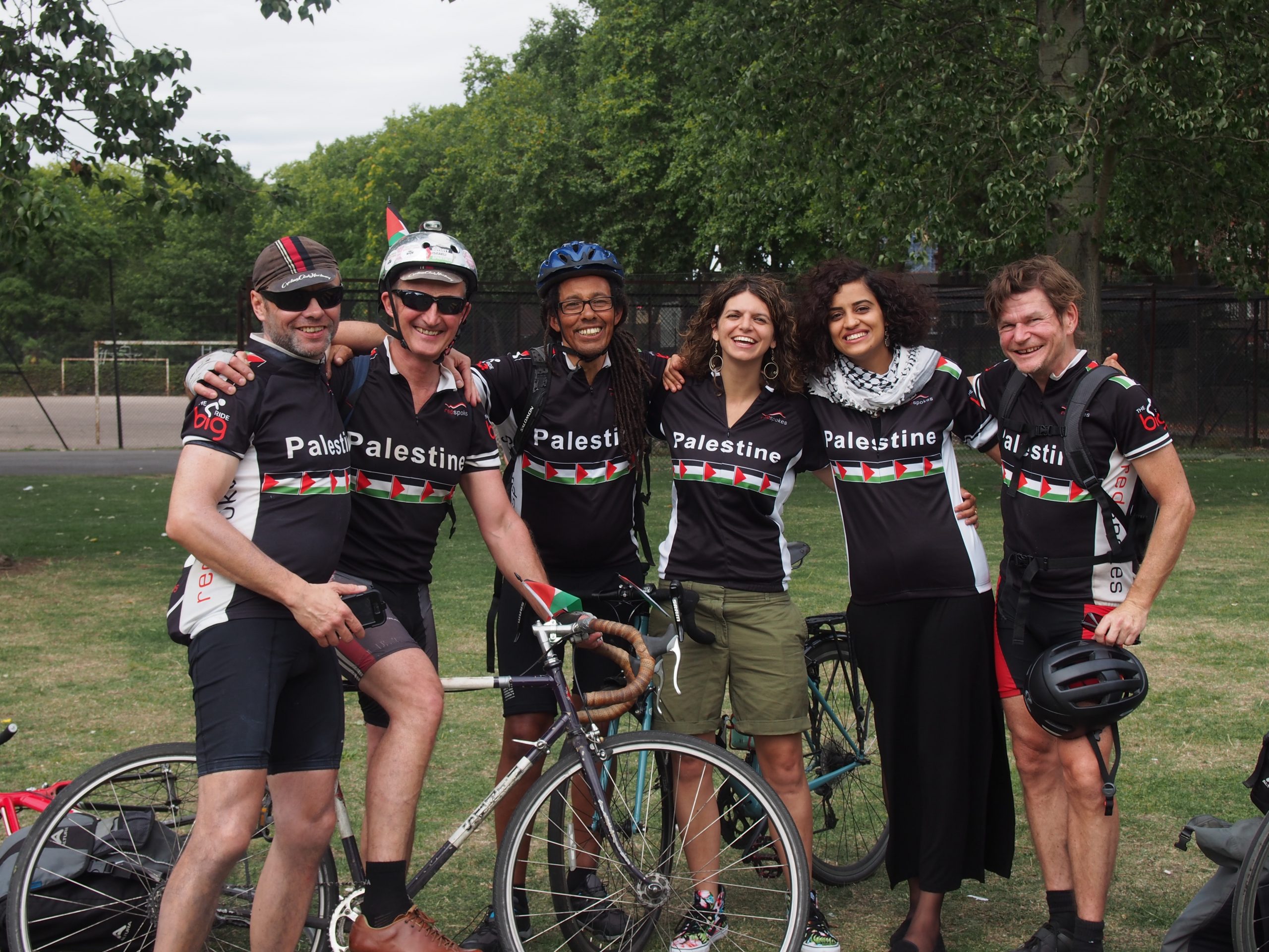 cyclists with the Big Ride 2015 smile at the end of their journey
