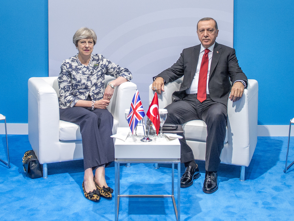 Theresa May with President Erdogan