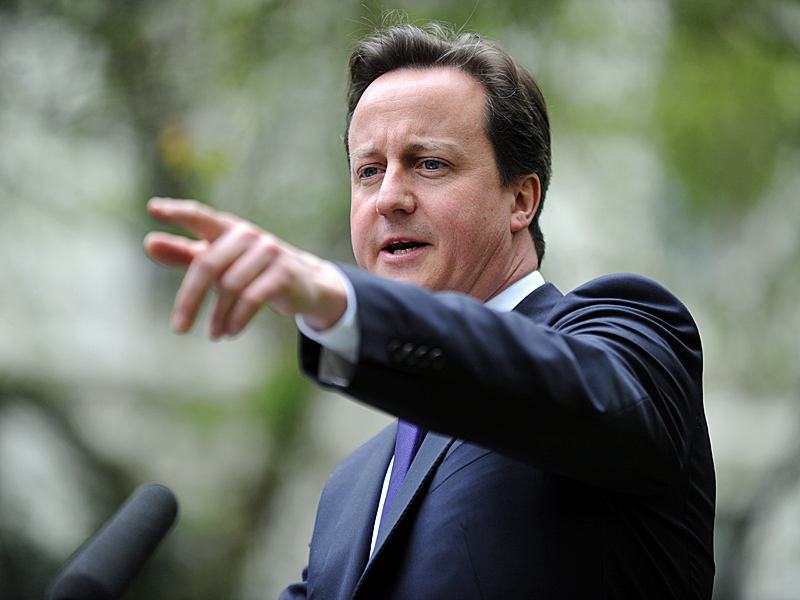 David Cameron pointing a finger