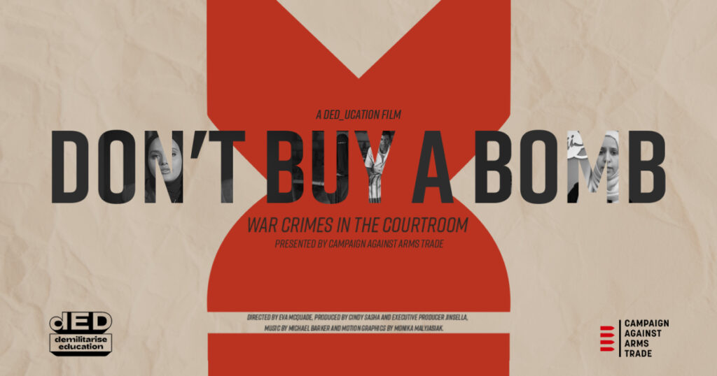 Don't Buy a Bomb War Crimes in the Courtroom - film promotional poster