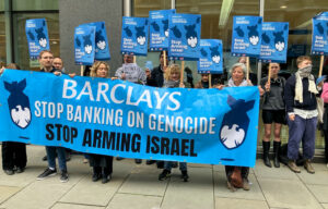 Protest outside of Barlcays