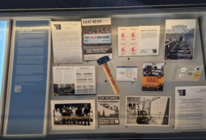 CAAT's display case at the LSE